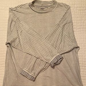 We the Free Be Free Mockneck Black/White stripe